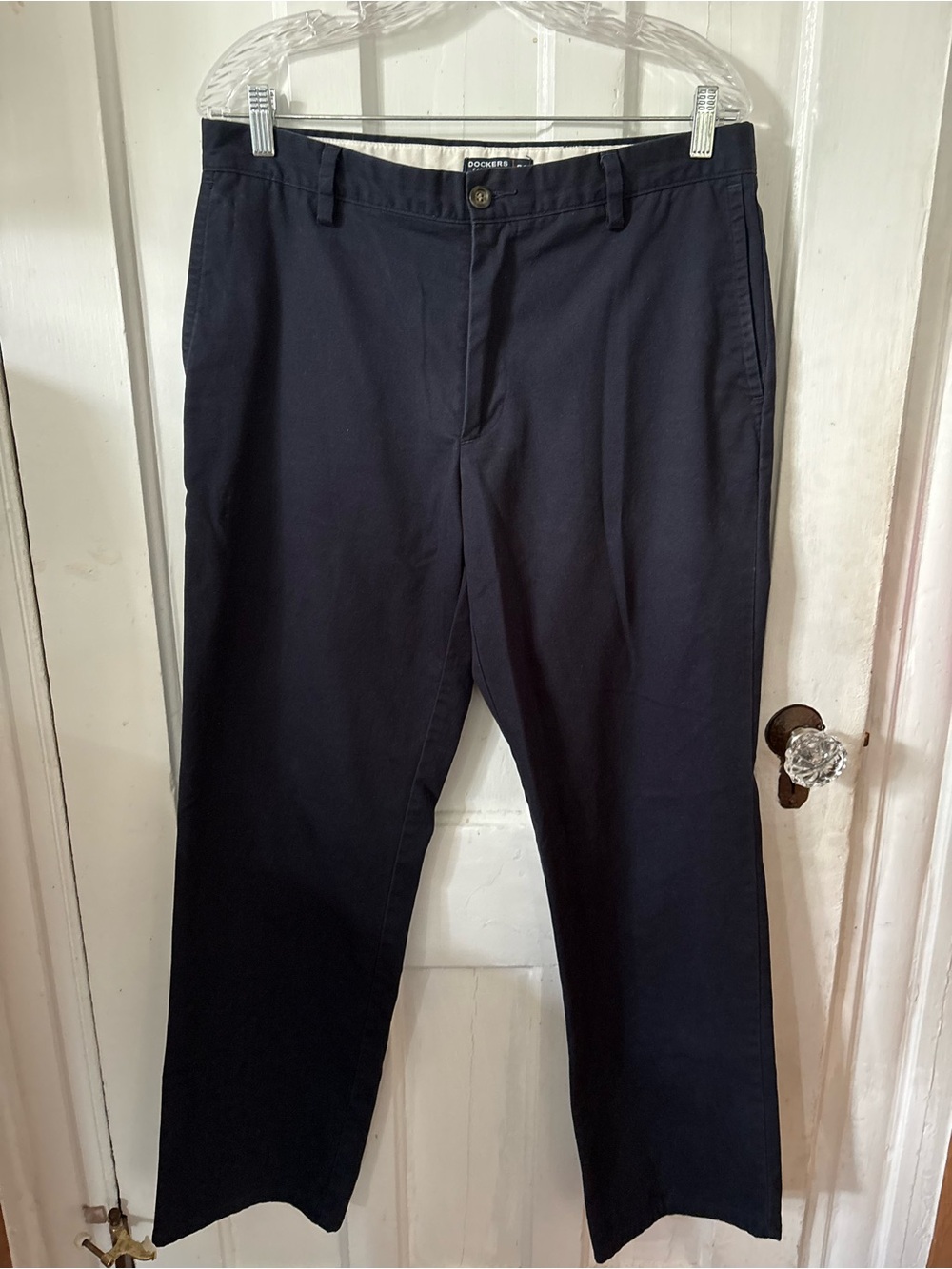 Dockers Navy Straight-Leg Chinos 33x32